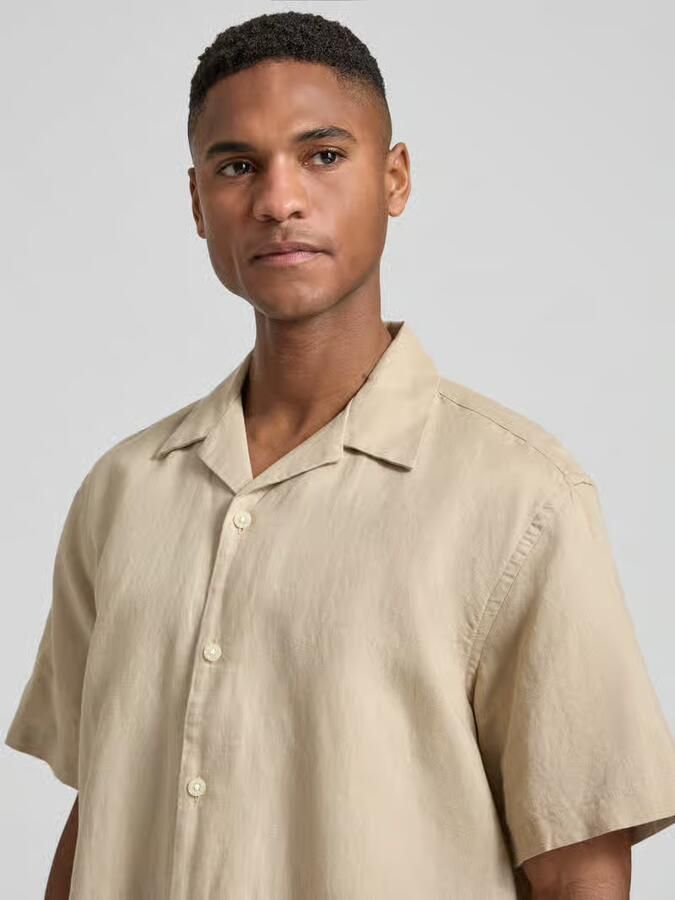 Selected Homme relaxed fit vrijetijdsoverhemd van mix van katoen en linnen model 'RLXCLAY' - Foto 5