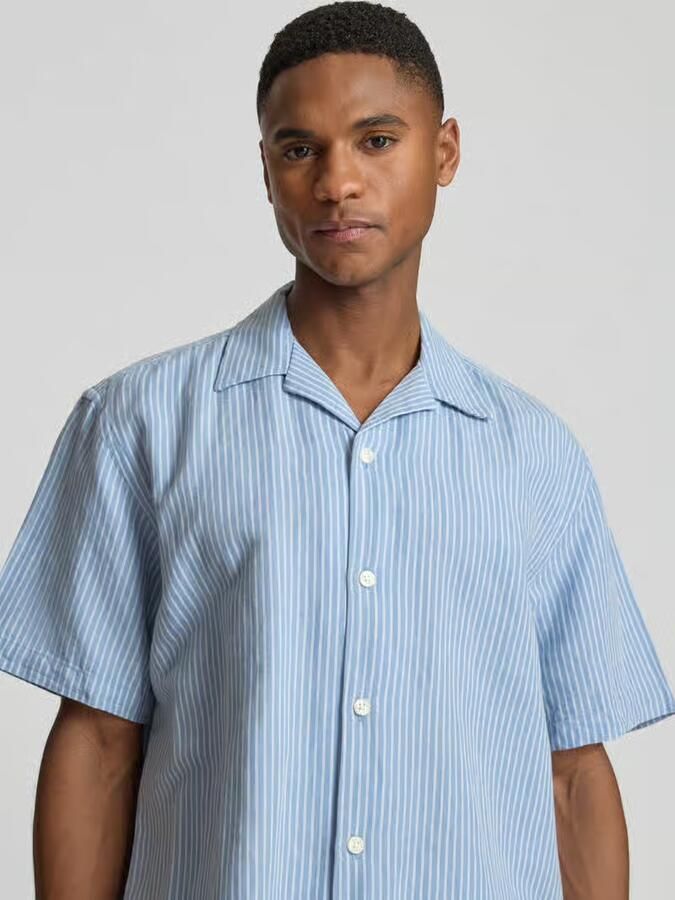 Selected Homme relaxed fit vrijetijdsoverhemd van mix van katoen en linnen model 'RLXCLAY'