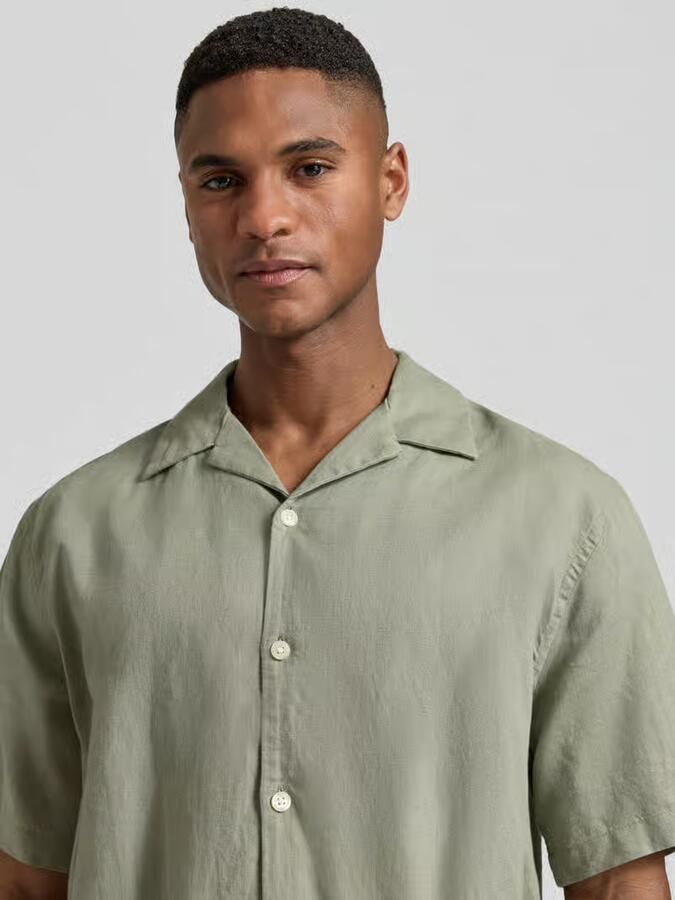 Selected Homme relaxed fit vrijetijdsoverhemd van mix van katoen en linnen model 'RLXCLAY' - Foto 4