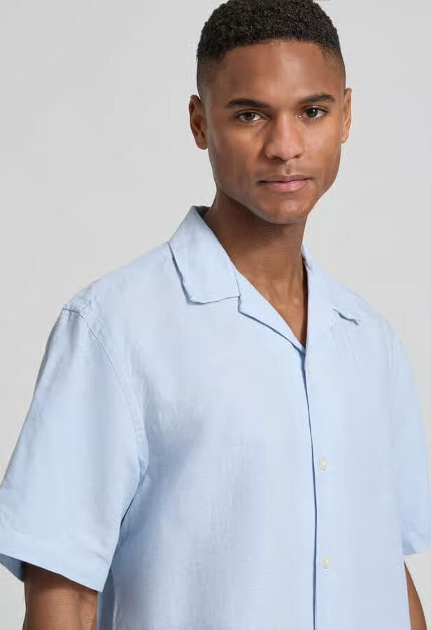 Selected Homme relaxed fit vrijetijdsoverhemd van mix van katoen en linnen model 'RLXCLAY'