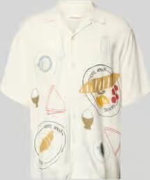 Selected relaxed fit vrijetijdsoverhemd van pure viscose model 'HOTEL AMOUR'