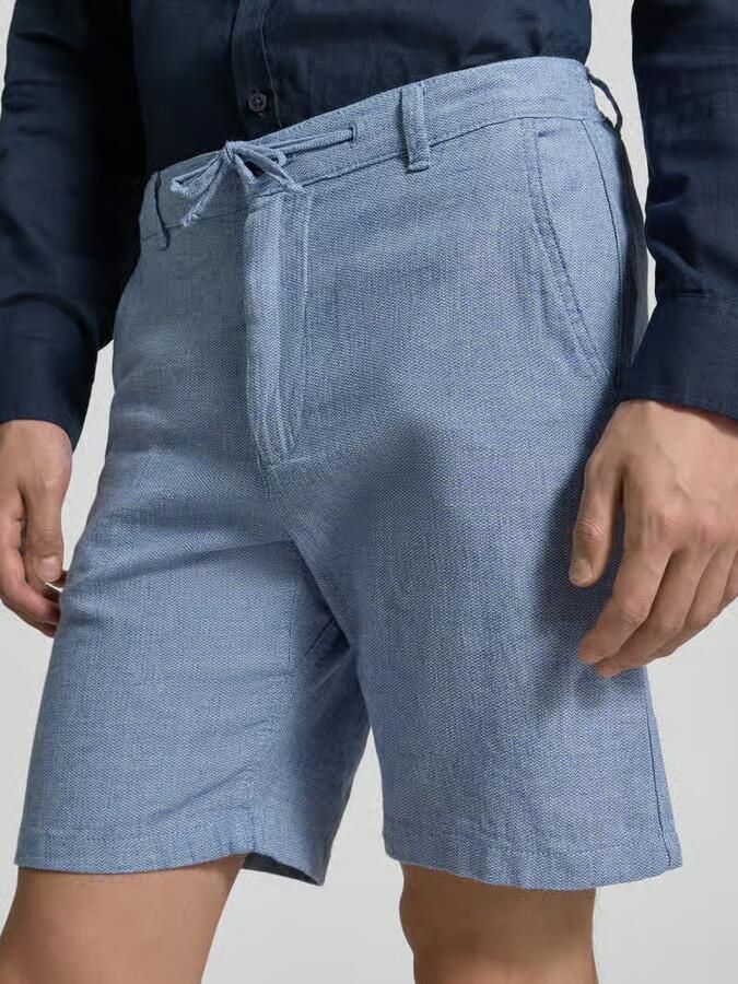 Selected Homme regular fit chino-shorts van mix van katoen en linnen model 'BRODY' - Foto 10