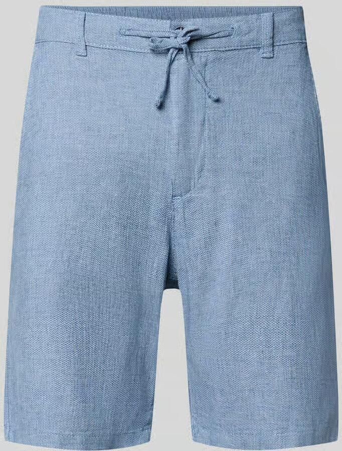 Selected Homme regular fit chino-shorts van mix van katoen en linnen model 'BRODY' - Foto 9