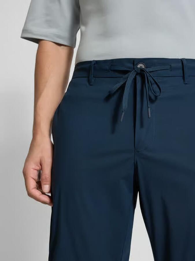 Selected Homme Regular tapered fit chino met tunnelkoord model 'LERO'