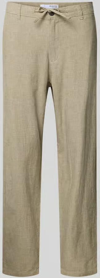 Selected Homme slim fit broek van mix van katoen en linnen model 'BRODY' - Foto 5