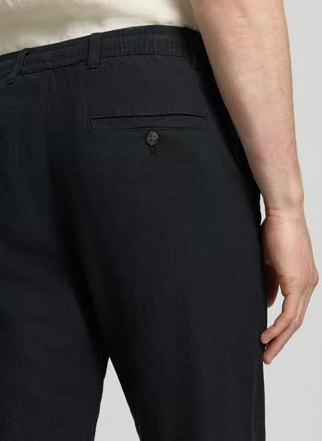 Selected Homme slim fit broek van mix van katoen en linnen model 'BRODY' - Foto 6
