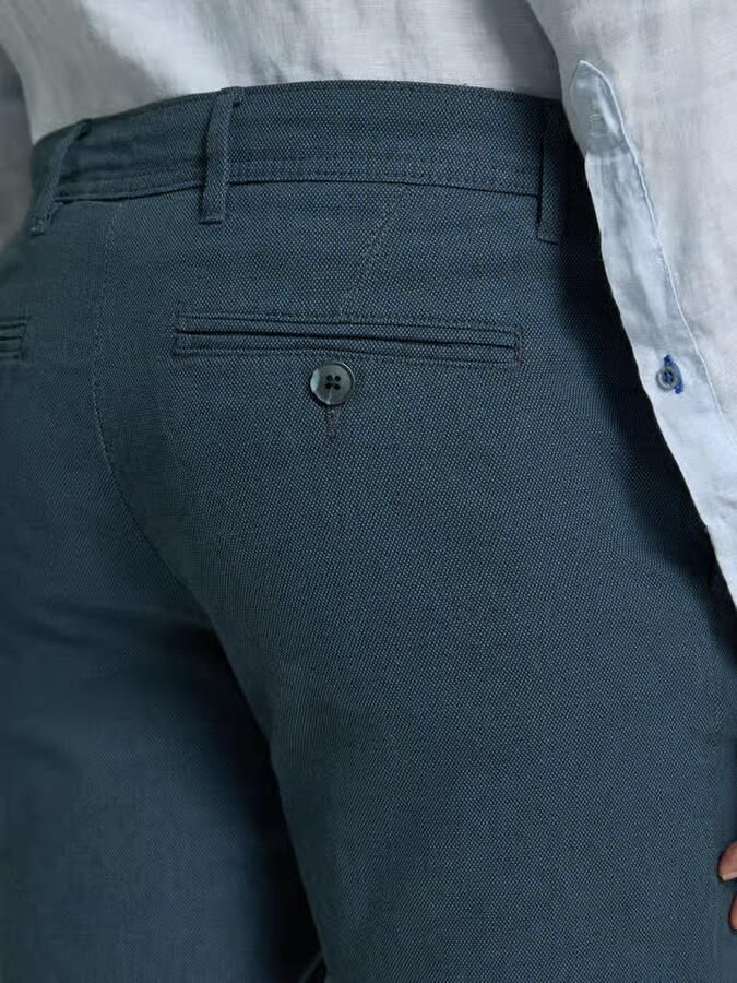 Selected Homme Slim fit korte broek met structuurmotief model 'LUTON' - Foto 4