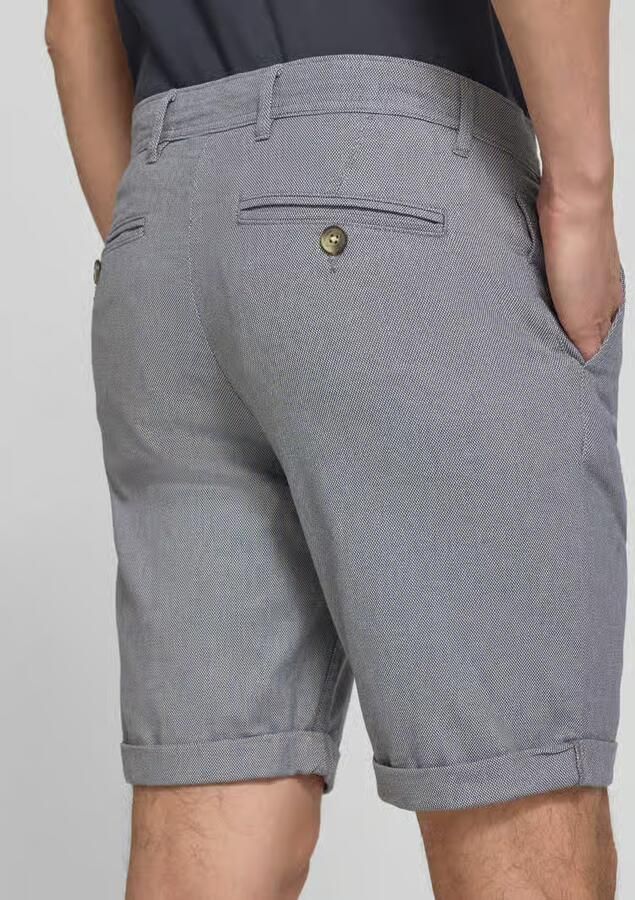 Selected Homme Slim fit korte broek met structuurmotief model 'LUTON' - Foto 4
