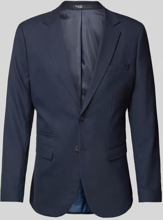 Selected Homme Blauw single-breasted jas voor mannen Blue Heren