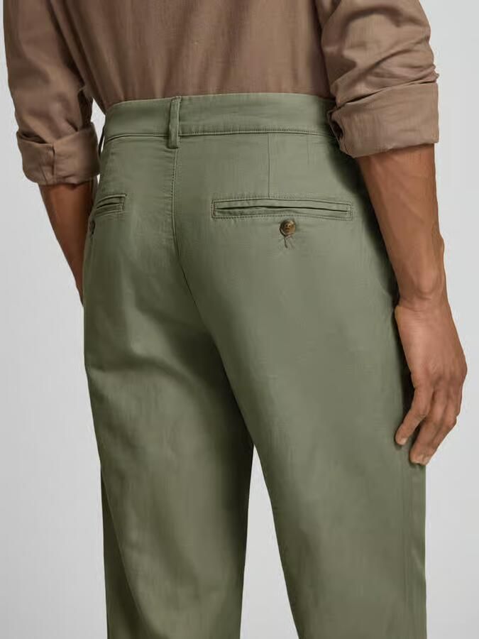 Selected Homme slim fit linnenbroek van mix van katoen en linnen model 'MILES'