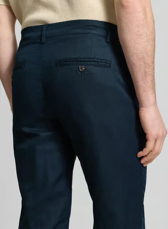 Selected Homme slim fit linnenbroek van mix van katoen en linnen model 'MILES'