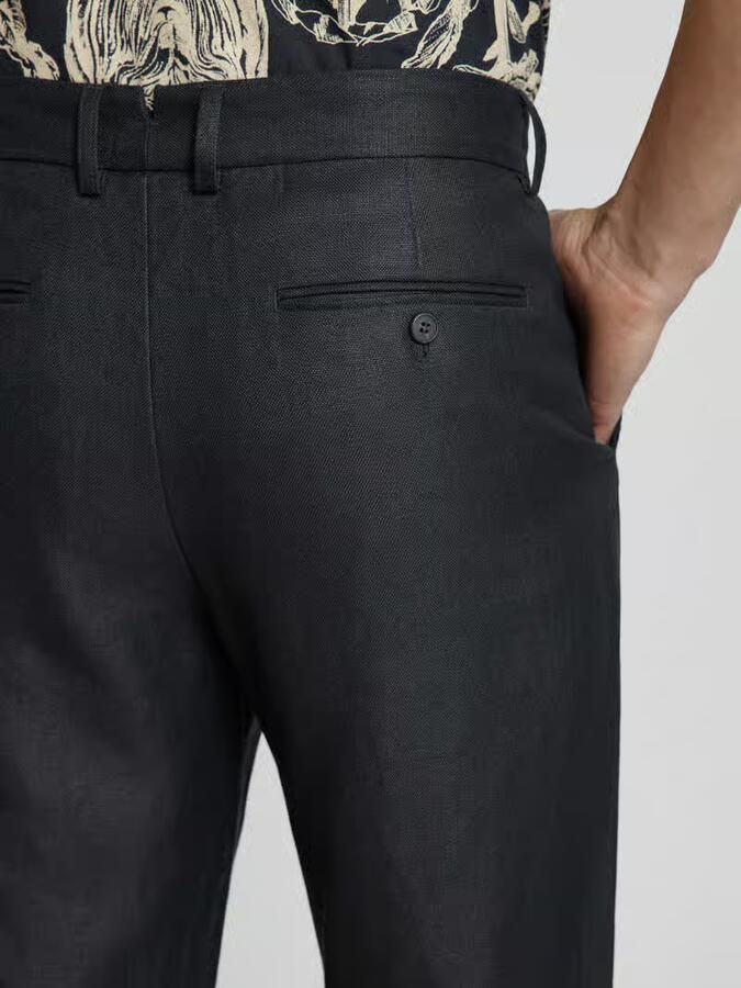 Selected Homme Slim fit pantalon met knoop- en ritssluiting model 'KONTOS'