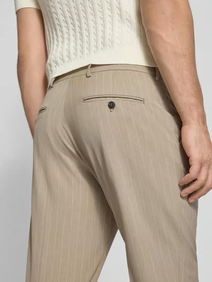 Selected Homme Slim fit pantalon met krijtstrepen model 'SLIM-LIAM'