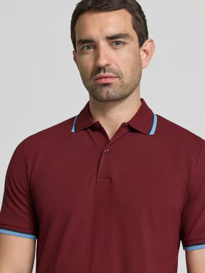 Selected slim fit poloshirt van katoenmix model 'ATLAS'