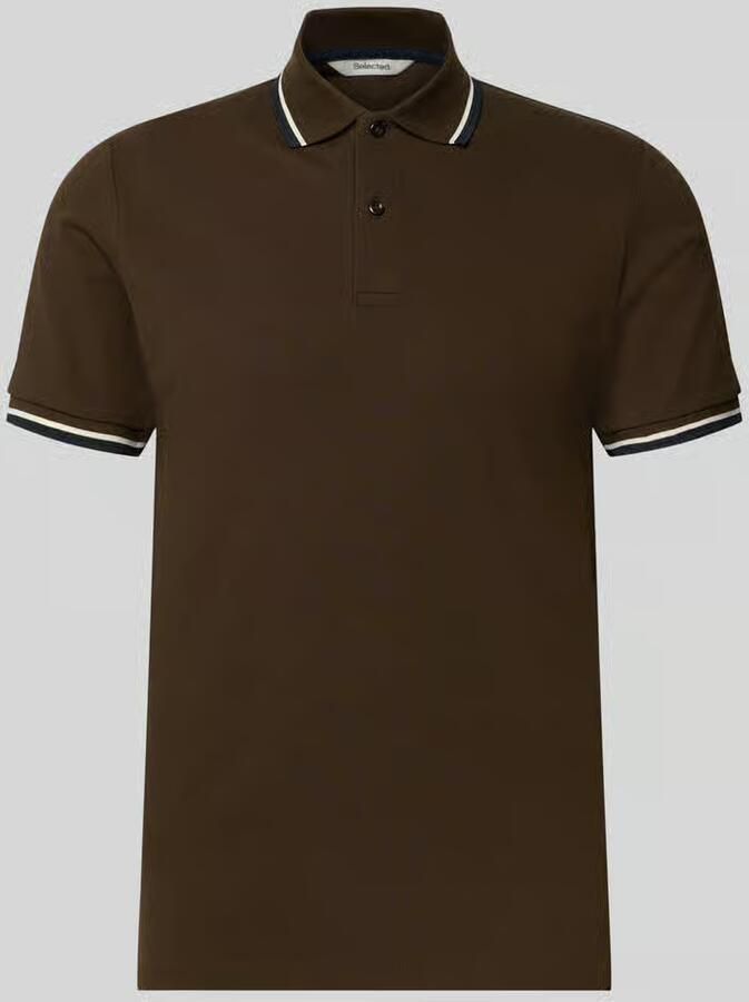 Selected Homme slim fit poloshirt van katoenmix model 'ATLAS' - Foto 4