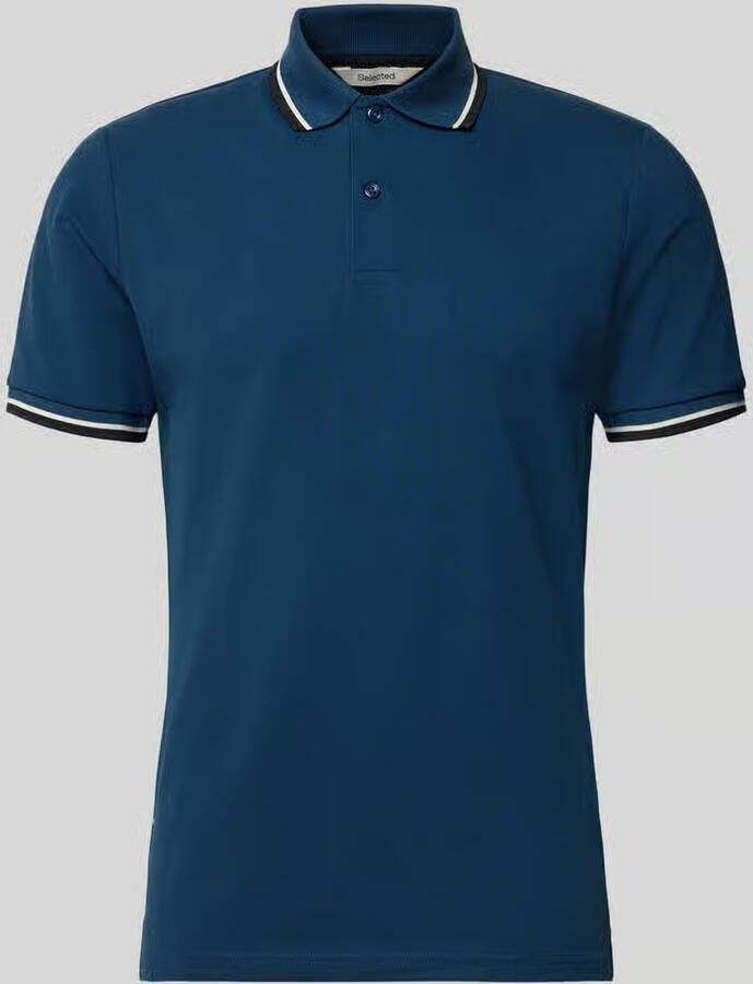 Selected Homme slim fit poloshirt van katoenmix model 'ATLAS' - Foto 3