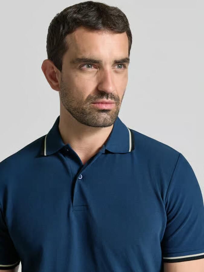 Selected Homme slim fit poloshirt van katoenmix model 'ATLAS' - Foto 4