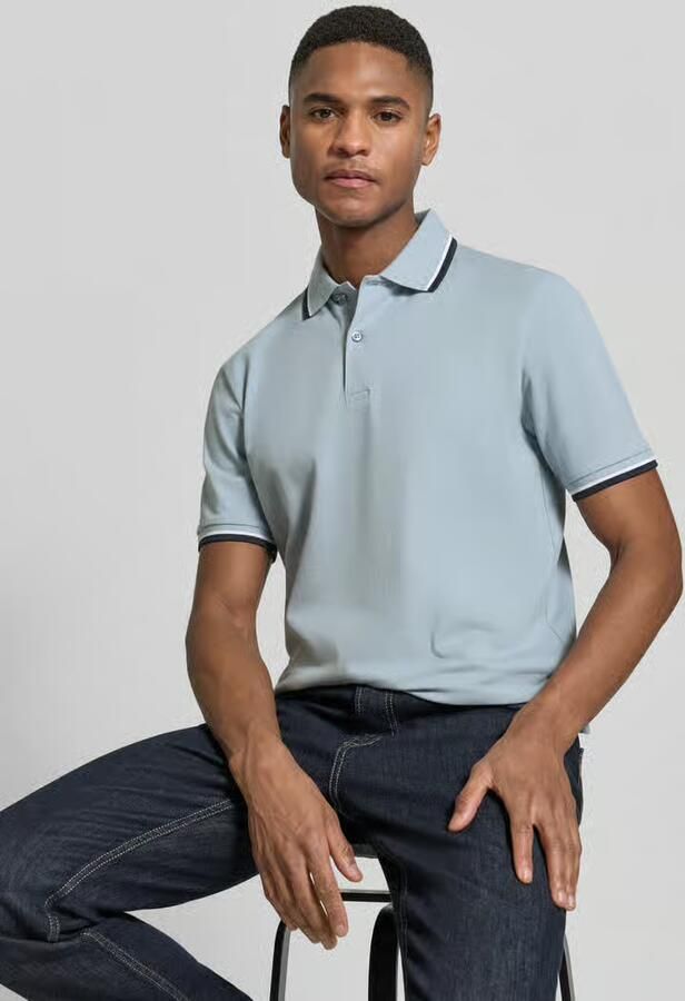 Selected Homme Slim fit poloshirt van Mix van biologisch katoen Model 'SLIM ATLAS SPORT' - Foto 3