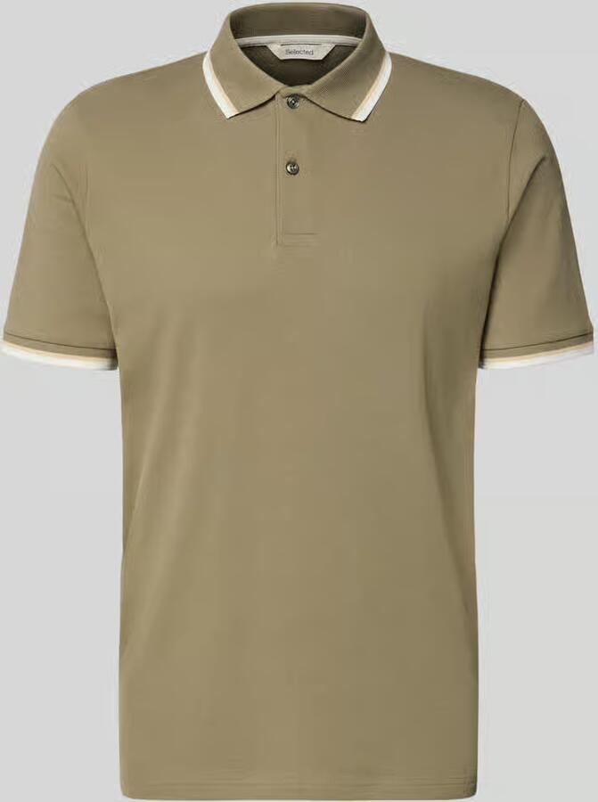 Selected Homme Slim fit poloshirt van Mix van biologisch katoen Model 'SLIM ATLAS SPORT' - Foto 2
