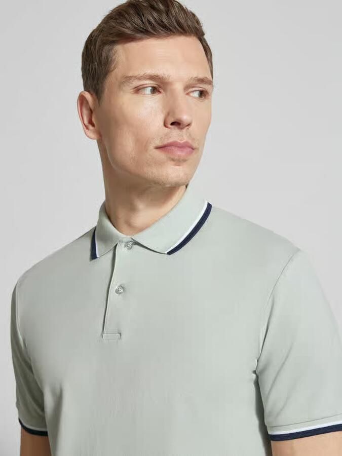 Selected Homme Slim fit poloshirt van Mix van biologisch katoen Model 'SLIM ATLAS SPORT' - Foto 4