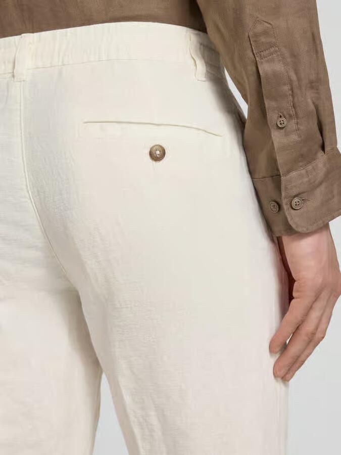 Selected Homme Straight leg linnenbroek met tunnelkoord model 'LEROY'