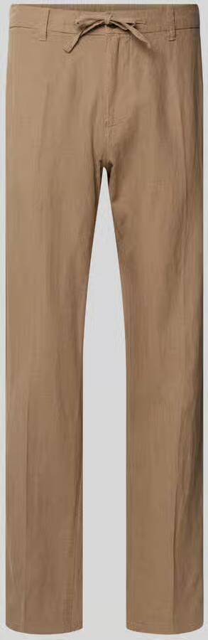 Selected Homme Straight leg linnenbroek met tunnelkoord model 'LEROY' - Foto 2