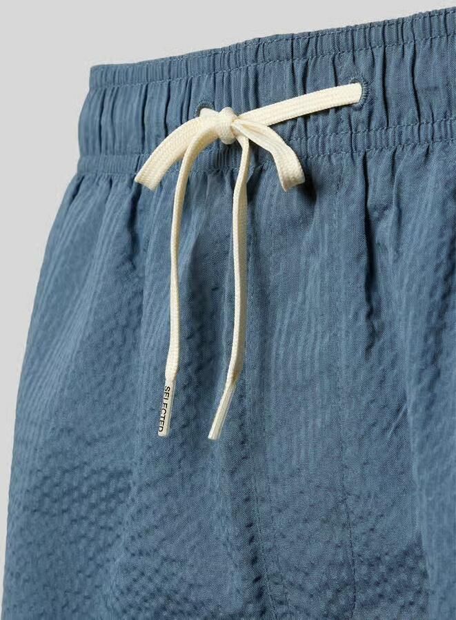 SELECTED MEN Heren Zwembroeken Slhcooper-seersucker Swimshorts Blauw - Foto 5