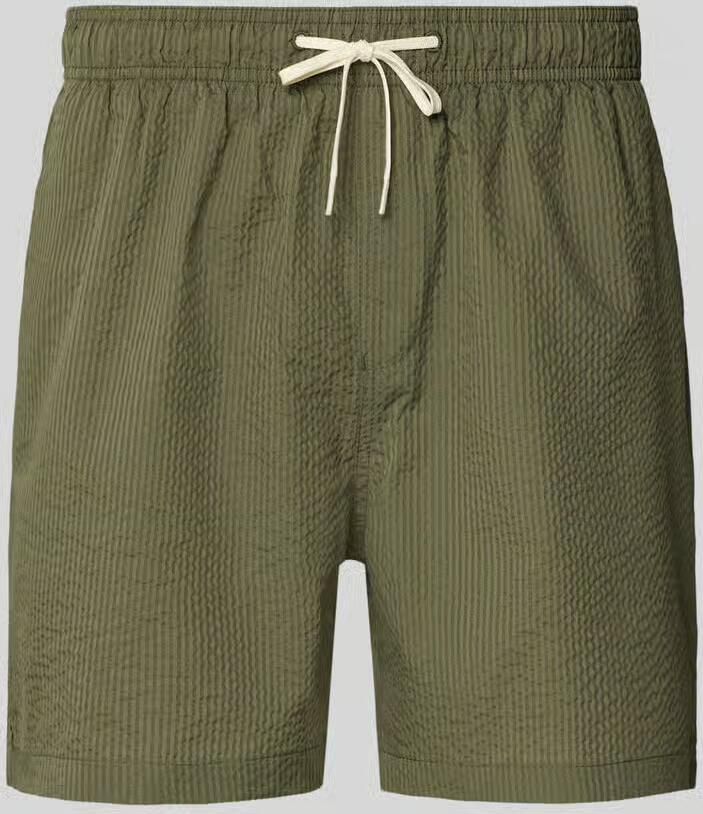 SELECTED MEN Heren Zwembroeken Slhcooper-seersucker Swimshorts Khaki - Foto 6
