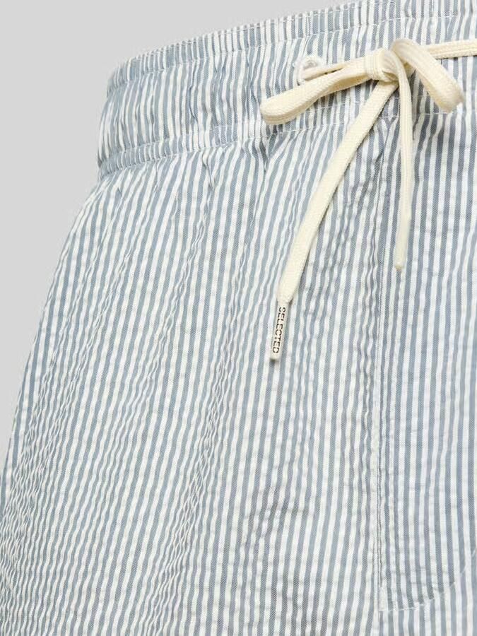 SELECTED MEN Heren Zwembroeken Slhcooper-seersucker Swimshorts Wit - Foto 5