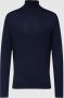 Selected Homme Donkerblauwe Coltrui Town Merino Coolmax Knit Roll B - Thumbnail 2