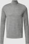 Selected Homme Grijze Coltrui Town Merino Coolmax Knit Roll B - Thumbnail 3