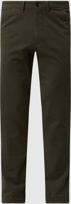 SELECTED HOMME slim fit broek SLHMILES met biologisch katoen donkergroen