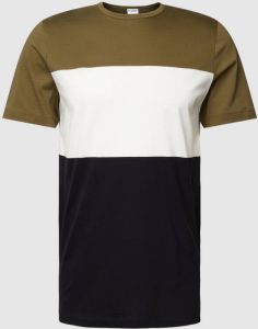 Selected Homme T-shirt in colour-blocking-design model 'FRANK'