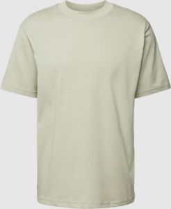 Selected Homme T-shirt met geribde ronde hals