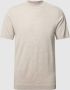 SELECTED HOMME Heren Polo's & T-shirts Slhtown Ss Knit Mock Neck B Beige - Thumbnail 2