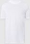 Selected Homme Geribbelde Ronde Hals Korte Mouw T-shirt White Heren - Thumbnail 1