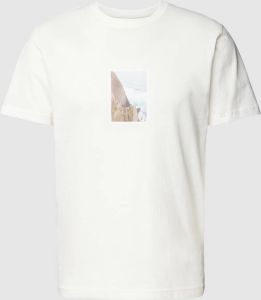 Selected Homme T-shirt van puur katoen met motiefprint model 'ALOHA'