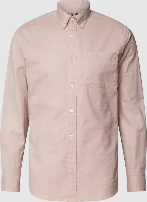 SELECTED HOMME regular fit overhemd SLHREGRICK-OX met biologisch katoen shadow gray - Foto 3