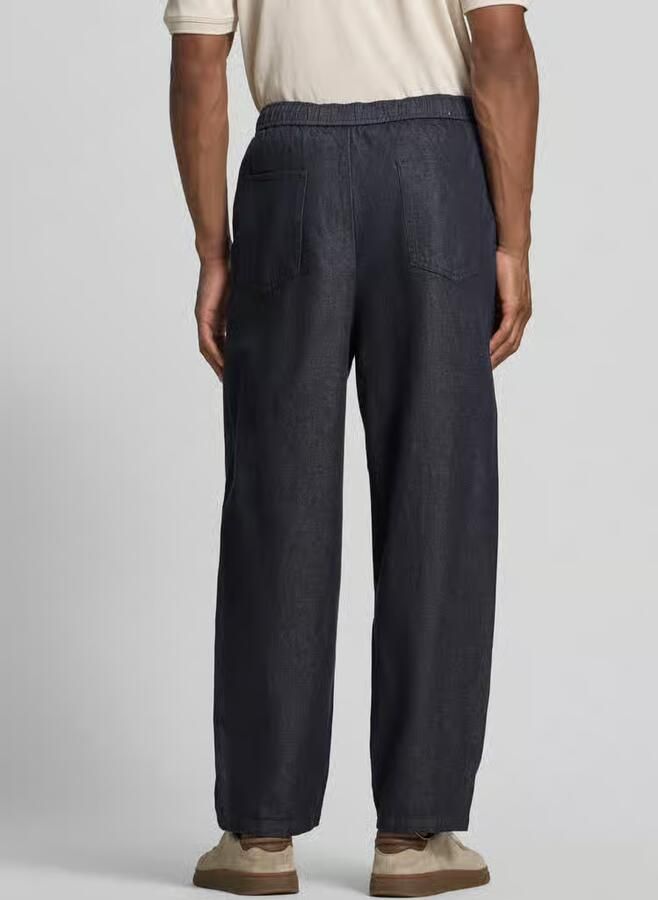 Selected barrel fit broek van mix van katoen en linnen model 'BARREL HARVEY' - Foto 3