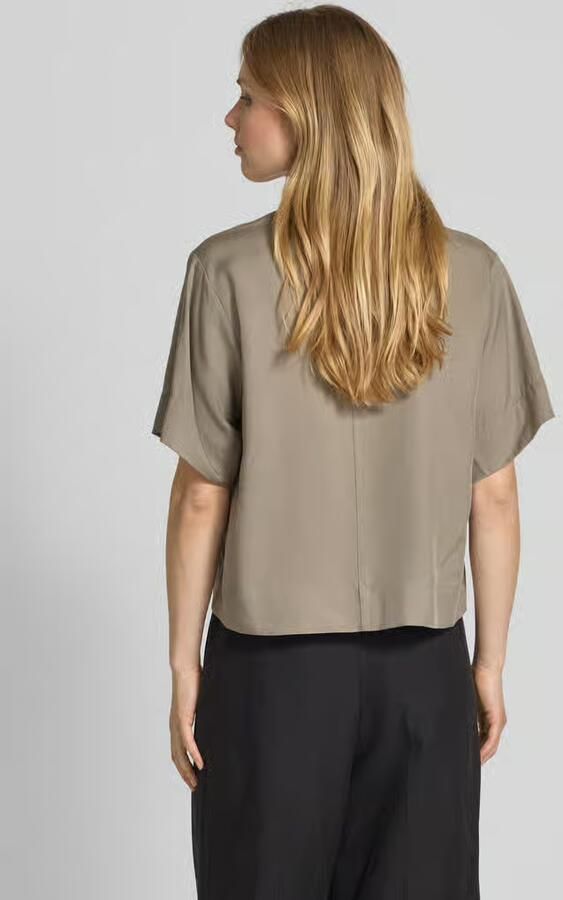 SELECTED WOMEN Dames Blouses Slfnatuk 2 4 Boxy Tie Top Groen - Foto 7
