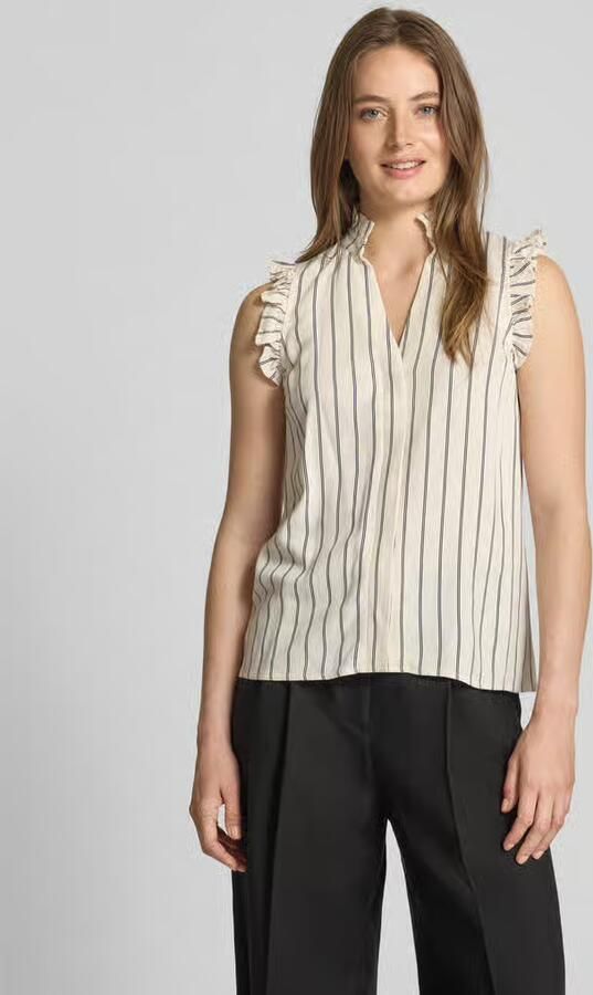 Selected Blousetop van een mix van viscose en linnen model 'VIVA' - Foto 3