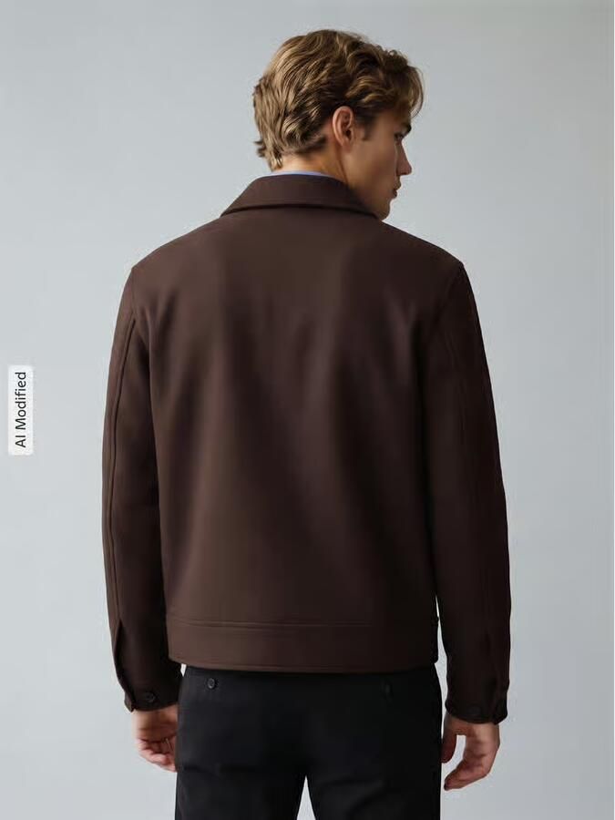 Selected Regular fit blouson van wolmix - Foto 4