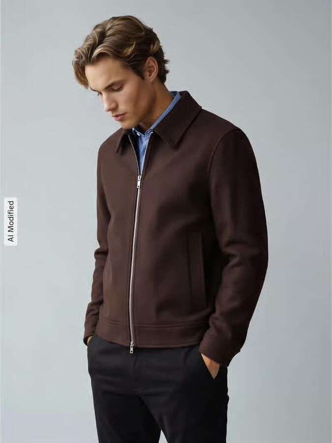 Selected Regular fit blouson van wolmix - Foto 5