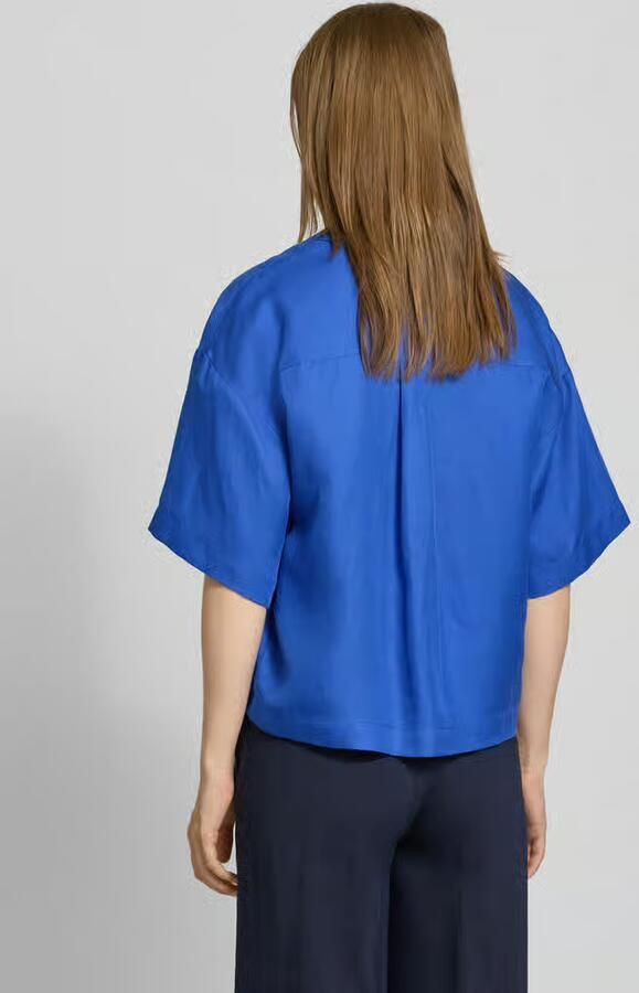 Selected Femme Boxy fit overhemdblouse van een mix van lyocell en linnen model 'LYRA'