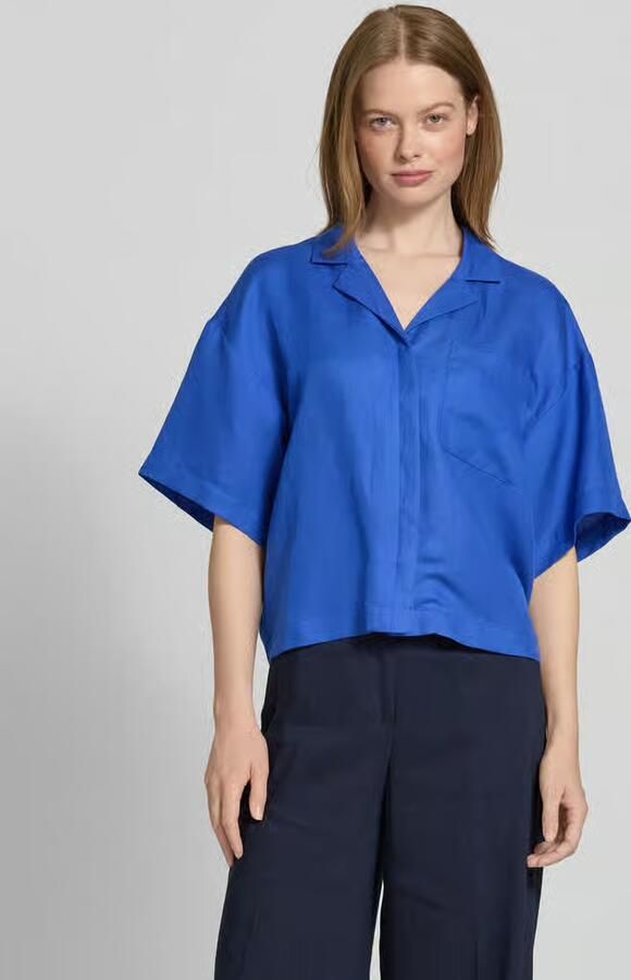Selected Femme Boxy fit overhemdblouse van een mix van lyocell en linnen model 'LYRA' - Foto 2