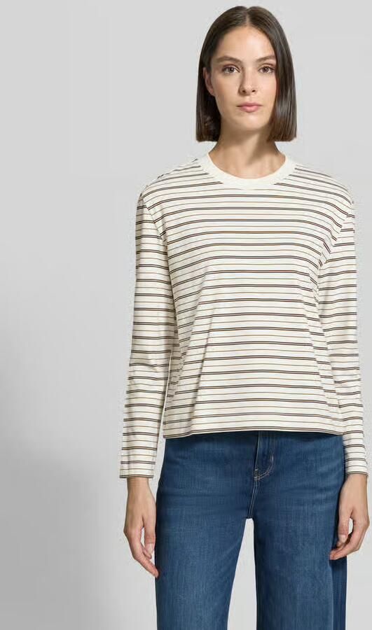 Selected boxy fit shirt met lange mouwen van pure katoen model 'ESSENTIAL' - Foto 3