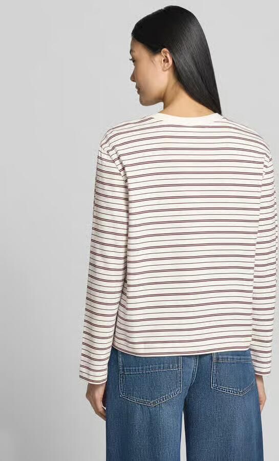 Selected boxy fit shirt met lange mouwen van pure katoen model 'ESSENTIAL'