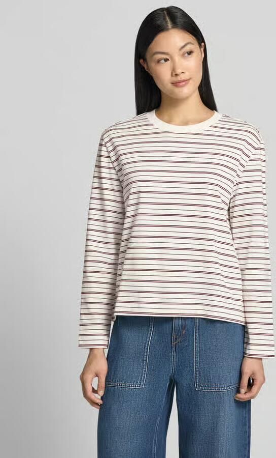 Selected boxy fit shirt met lange mouwen van pure katoen model 'ESSENTIAL' - Foto 3