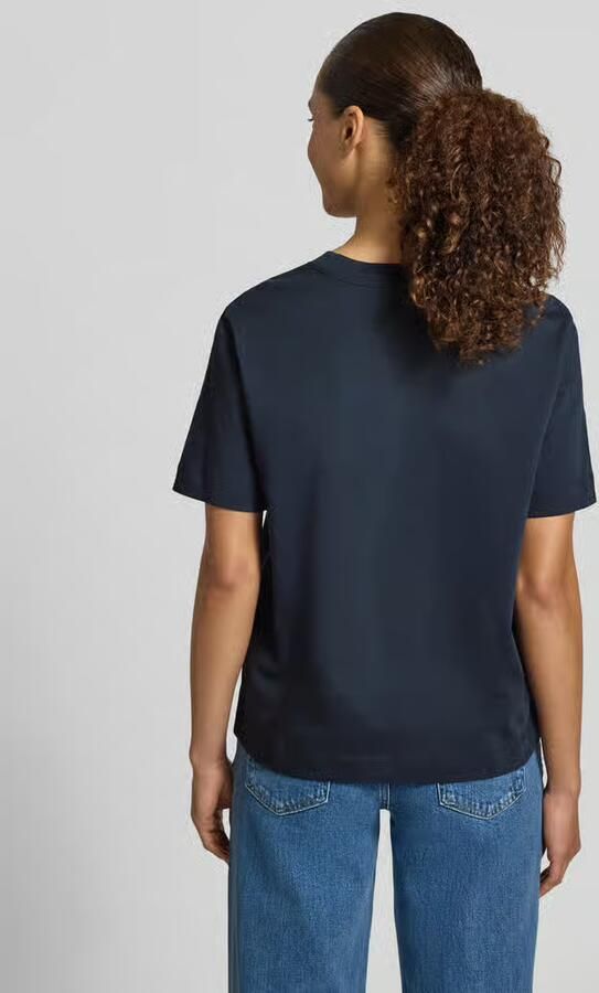 Selected boxy fit T-shirt van katoen- en viscosemix model 'ESSENTIAL' - Foto 5