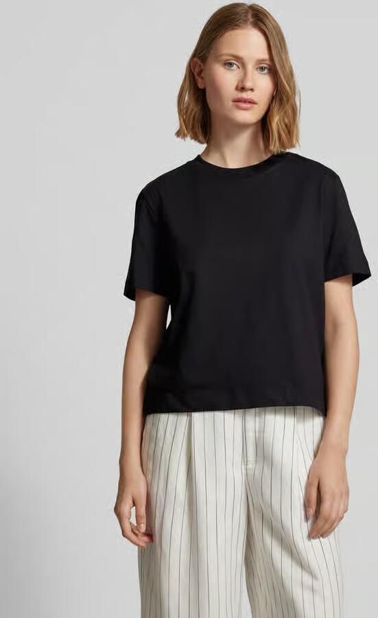 Selected boxy fit T-shirt van katoen- en viscosemix model 'ESSENTIAL' - Foto 2